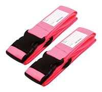 OW-Travel Koffergurt Pink/Rosa Kofferband Gurt (Koffergurte 2 stück) Kofferband Auffällig. Luggage Strap Gürtel Gepäckgurt Personalisiert. Koffergurte Kofferbänder Flugreise Bunt für Koffer