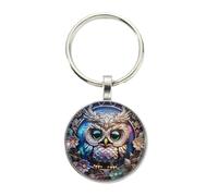 Owl Keychain - Metal Oŵl Keychain with Electroplated Alloy | Exquisite Owl Pendant Key Ring Ornament | for Self Ğiƒt, Ďurable
