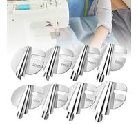 OWLMATE 8 Stück Nähmaschinen Zubehör, Nähen Zubehör, Sewing Accessories für Zuhause, Magnetische Nahtführung (3-10mm Rollsaumfuß)