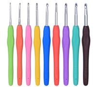 OWLMATE 9 Stück Häkelnadel Set, Häkelnadeln Set, Crochet Hook, Inklusive Maschenmarkierern - Perfekt Für Anfänger Und Erfahrene Häkelliebhaber