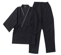 OWLONLINE Japanischer Kimono-Schlafanzug für Herren, Übergröße, Zen-Kleidung (Größe L, E)