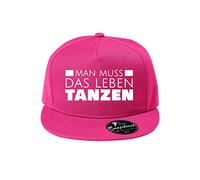 OwnDesigner Man muss das Leben tanzen Unisex Cap Classic Cap mit geradem Schirm, One Size Einheitsgröße für Männer und Frauen (Cap 466 Pink)