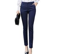 Ownwfeat Damen-Arbeitshose, Büro, Formelle Taschenhose, Business-Hose Blue S