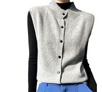 Ownwfeat Damen Wollweste Strickjacke Tops Ärmellose Kaschmir Damen Jacken