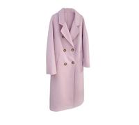 Ownwfeat Langärmliger, Doppelseitiger Kaschmirmantel Für Damen. Langer, Zweireihiger, Einfarbiger Mantel