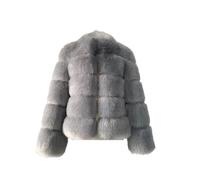 Ownwfeat Warmer Wintermantel Für Damen, Kunstpelzmantel, Jacken, Stehkragen, Kunstpelzjacke