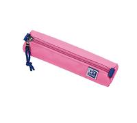 Oxford Federmäppchen rund – Ø 4 cm, langlebig, für Mädchen und Jungen – rosa