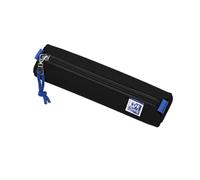 Oxford Federmäppchen für Mädchen und Jungen, Ø 4 cm rund, Stifte-Etui, langlebig, schwarz