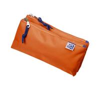 Oxford Federmäppchen Doppel-Fach für Mädchen und Jungen, 2 Taschen, langlebig, Orange