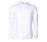 Lindbergh Slim Fit Freizeithemd mit Stehkragen Modell 'Oxford' in Weiss, Größe XXL