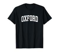 Oxford OH Retro Shirts & Gifts - Sportliches Vintage-Sportdesign - Unisex Erwachsene - Schwarz - Klein - Kurzarm - T-Shirt