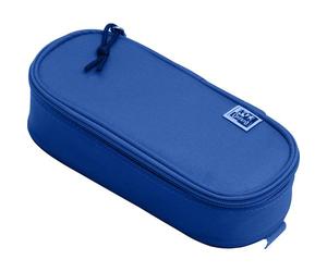 Oxford Schlamper-Etui, Polyester, oval, blau