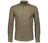 Lindbergh Slim Fit Freizeithemd mit Button-Down-Kragen Modell 'Oxford' in Oliv, Größe M