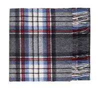 Oxfords Cashmere Reine Schurwolle Luxury Tartan Schal, Grey Stewart