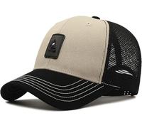 Basecap Herren Große Größe Männer Trucker Cap Mesh Baseball Cap Big Head Golf Cap Frühling Sommer Mode, Khaki, 60-65cm