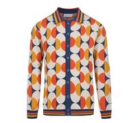 OXKNIT Herren Casual 1960er Mod Style Retro Sweater Strickpullover Langarm Baumwolle Vintage Cardigan, Retro Brown Round, XX-Large