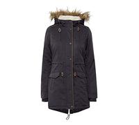 OXMO Anna Damen Winterparka Parka Mantel mit Fellkapuze und Teddy-Futter, Größe:M, Farbe:DARK GREY (792890)