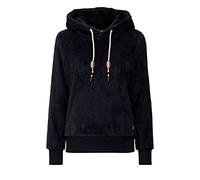 OXMO Anniken Hoodie Damen Kapuzenpullover Pullover mit Kapuze & Teddyfutter außen kurz, Größe:M, Farbe:Total Eclipse (194010)