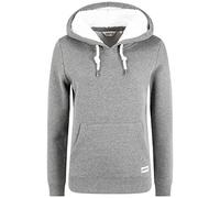 Hoodie OXMO "Hoodie OXBinna" Gr. S, grau (gray melange), Damen, Obermaterial: 50% Baumwolle CO. 50% Polyester PES., Sweatshirts (36485303-S) gray melange