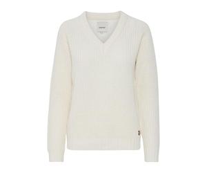 OXMO by OXNanny Damen Strickpullover Grobstrick Pullover V-Ausschnitt