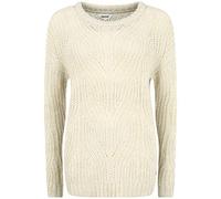 OXMO Chiara Damen Strickpullover, M, Oyster Grey Melange (1401051)