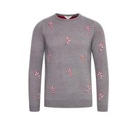 OXMO Weihnachtspullover Damen grau, M
