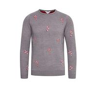 OXMO Weihnachtspullover Damen grau, M