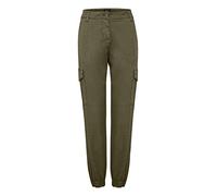 OXMO Coco Damen Cargo Hose Stoffhose Regular Fit, Größe:L, Farbe:Ivy Green (190512)