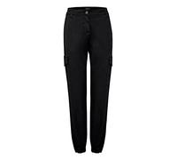 OXMO Coco Damen Cargo Hose Stoffhose Regular Fit, Größe:M, Farbe:Black (194007)