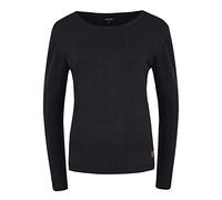 OXMO Edda Damen Strickpullover Feinstrick Pullover mit Rundhalsausschnitt, Größe:M, Farbe:DAR Grey M (798288)