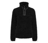 OXMO Elina Troyer Sweatshirt Herren Pullover Sweater mit Teddy Fell mit Stehkragen, Größe:M, Farbe:Black (194007)