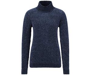OXMO Estella Damen Strickpullover Grobstrick Pullover mit Stehkragen, Größe:M, Farbe:Insignia Blue (194010)