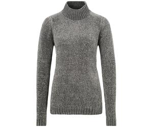 OXMO Estella Damen Strickpullover Grobstrick Pullover mit Stehkragen, Größe:S, Farbe:Pewter (185203)