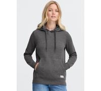 Kapuzenpullover OXMO "Hoodie OXKaren", Damen, Gr. XS, grau (dunkelgrau melange), Obermaterial: 80% Baumwolle CO. 20% Polyester PES., Pullover Kapuzenpullover (41780231-XS) dunkelgrau melange