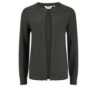 Strickjacke OXMO "Strickjacke OXKalotta", Damen, Gr. M, grau (schwarz shadow), Obermaterial: 50% Viskose CV. 27% Nylon NY. 23% Polyester PES., Strickjacken Strickjacke (18906722-M) schwarz shadow