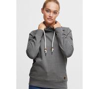 Kapuzenpullover OXMO "Kapuzenpullover OXUdine", Damen, Gr. XS, grau (medium grau melange), Obermaterial: 60% Baumwolle CO. 40% Polyester PES., Pullover Kapuzenpullover (35049322-XS) medium grau melang