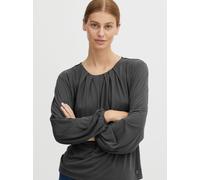 OXMO Langarmbluse Damen grau, L