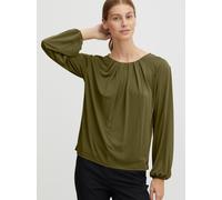 OXMO Langarmbluse Damen oliv, S