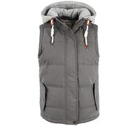 OXMO Lewonda Damen Weste Steppweste Outdoor Weste, Größe:S, Farbe:Dark Grey (792890)