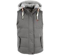 OXMO Lewonda Damen Weste Steppweste Outdoor Weste, S, DARK GREY (792890)