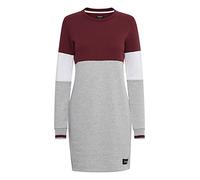 OXMO Omila Damen Sweatkleid Freizeitkleid Kleid Langarm Regular Fit, Größe:S, Farbe:Wine Red (191526)