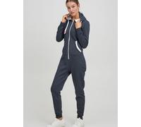 OXMO OXBenna Damen Overall Jogginganzug OneSize mit Kapuze Kordel Kängurutasche Baumwollmischung Regular fit, Größe:M, Farbe:INS BL Mel (7989915)