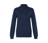 Rollkragenpullover OXMO "Rollkragenpullover OXAIDA ROLLNECK", Damen, Gr. XXL, blau (total eclipse melange), Obermaterial: 70% Viskose CV. 30% Polyamid PA., Pullover Rollkragenpullover (89494010-XXL) t