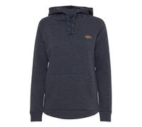 Kapuzenpullover OXMO "Hoodie OXAmina", Damen, Gr. M, grau (dunkelgrau melange), Web, Obermaterial: 70% Baumwolle CO. 30% Polyester PES., gepunktet, casual, normal, ohne Ausschnitt, Langarm, Sweatshirt