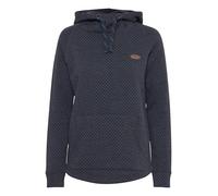 Kapuzenpullover OXMO "Hoodie OXAmina", Damen, Gr. M, grau (dunkelgrau melange), Web, Obermaterial: 70% Baumwolle CO. 30% Polyester PES., gepunktet, casual, normal, ohne Ausschnitt, Langarm, Sweatshirt