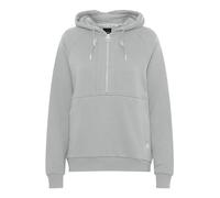 Kapuzensweatjacke OXMO "Kapuzensweatjacke OXAndrea", Damen, Gr. M, grau (limestone), Obermaterial: 55% Polyester PES. 45% Baumwolle CO., Sweatjacken (98585332-M) limestone