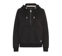 OXMO OXAndrea Damen Kapuzensweatjacke Sweater Pullover mit Kapuze Kordelzug Eingrifftaschen Rippbündchen Regular fit, Größe:M, Farbe:Black (194007)