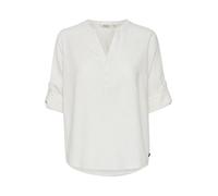 OXMO OXAnja Damen Bluse Tunika Langarm Leinenmix Regular Fit, Farbe: Off White (114800), Größe: 42
