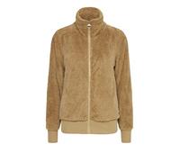 OXMO OXAnneka Damen Sweatjacke Jacke mit Teddyfutter Stehkragen Reißverschluss Eingrifftaschen Regular fit, Größe:L, Farbe:Kelp (171022)