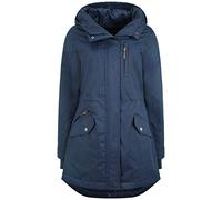 OXMO OXBella Damen Parka Übergangsmantel Lange Jacke mit Kapuze Pattentaschen Regular fit, Größe:L, Farbe:INSIGNIA B (791991)